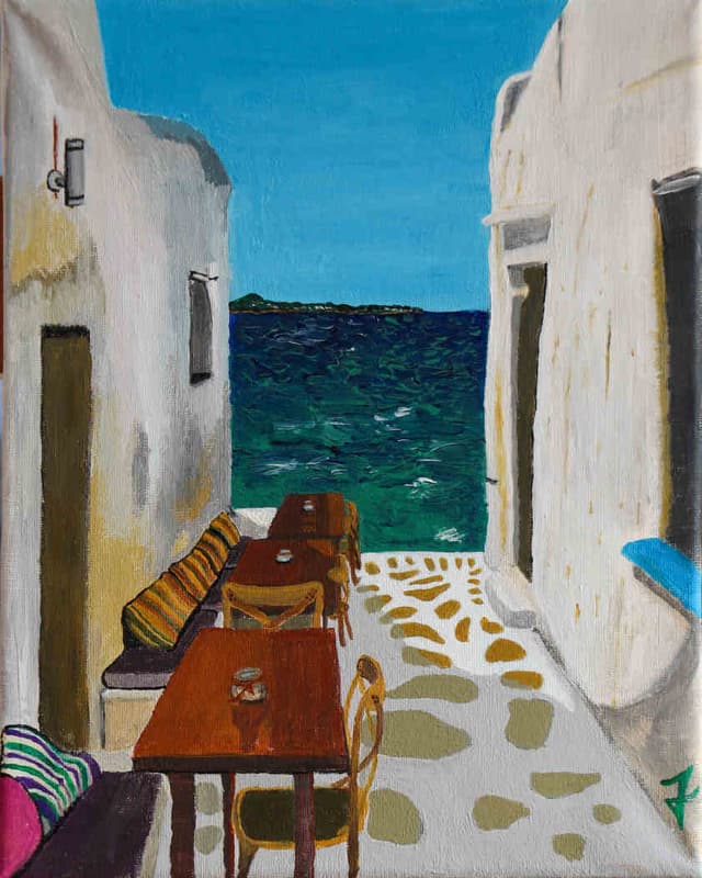 painting Mykonos 2018